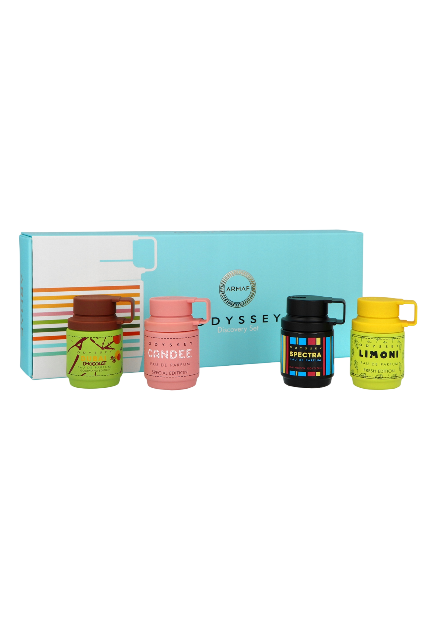Armaf Armaf Set Armaf: Odyssey Limoni Fresh 12 ml + Odyssey Spectra Rainbow Edition 12 ml + Odyssey Candee 12 ml + Odyssey Dubai Chocolat 12 мл - Парфюмна Вода Унисекс 1