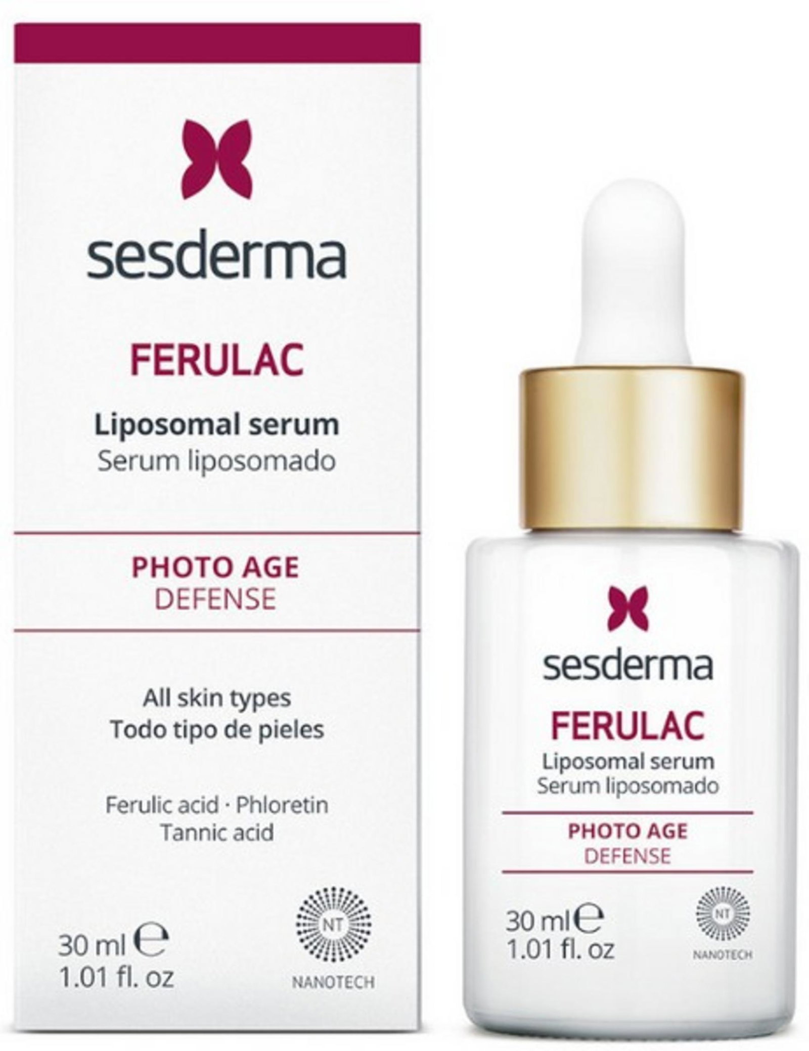 Sesderma Sesderma Ferulac — Антиоксидантен и хидратиращ серум за лице, дневен и нощен, 30 мл 2