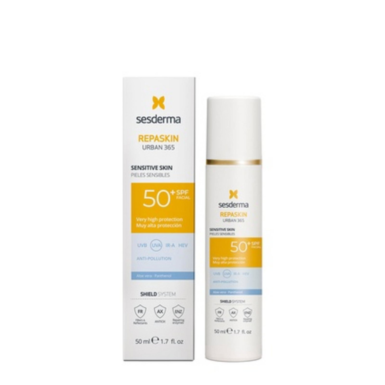 Sesderma Sesderma Repaskin Urban 365 — Успокояващ и хидратиращ крем преди излагане на слънце със SPF 50, 50 мл 2