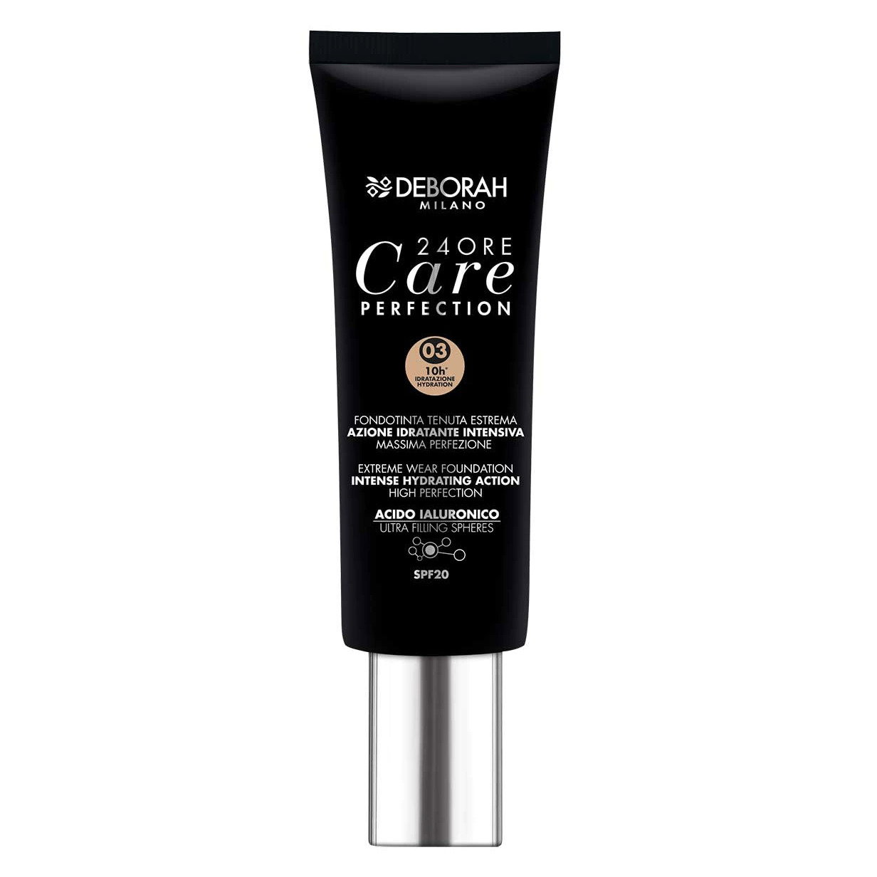Deborah Deborah 24 Ore Care Perfection — Хидратиращ течен фон дьо тен с SPF 20, 30 мл ТЕСТЕР — 03 Sand 1