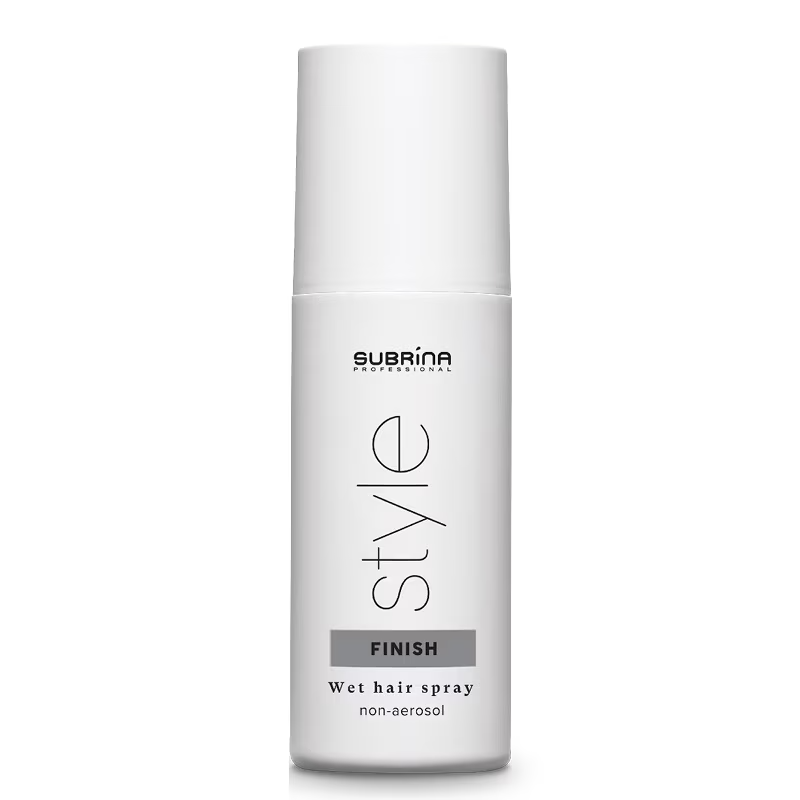 Subrina Professional Subrina Professional Style Finish Wet — Екстремен, гъвкав лак за коса за силна фиксация и гъвкавост, 150 мл 1