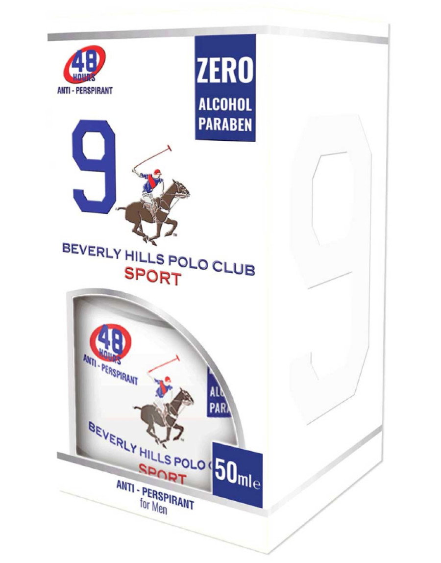 Beverly Hills Polo Club Beverly Hills Polo Club 1982 - Sport 9 — Дезодорант против изпотяване за мъже, 50 мл 1
