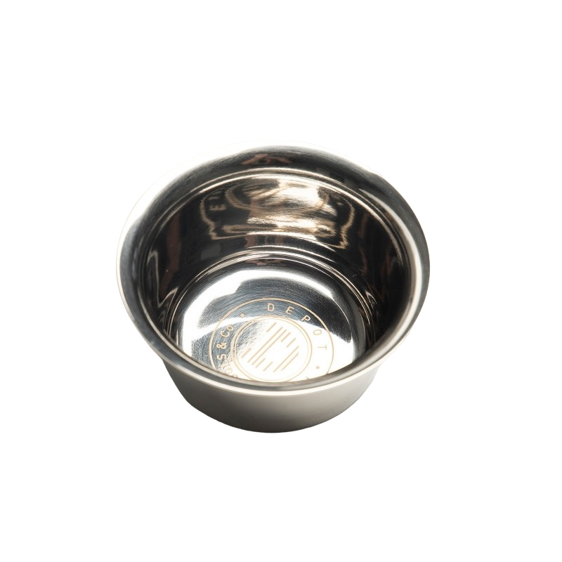 Depot Depot Accessories No. 735 Steel Metal Shaving Bowl Silver 1