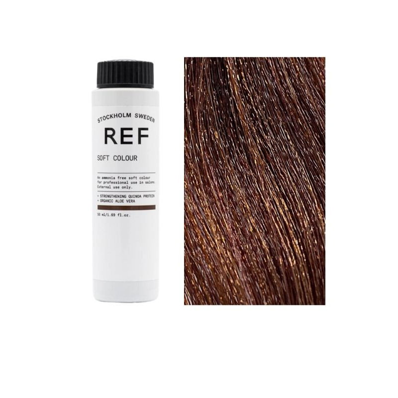 Ref Stockholm Ref Stockholm Soft Colour Vegan — Веганска, полутрайна боя за коса, 50 мл — 7.53 Mahogany Golden Blonde 2