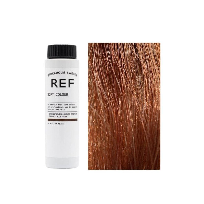 Ref Stockholm Ref Stockholm Soft Colour Vegan — Полутрайна боя за коса, 50 мл — 7.43 Golden Copper Blonde 2